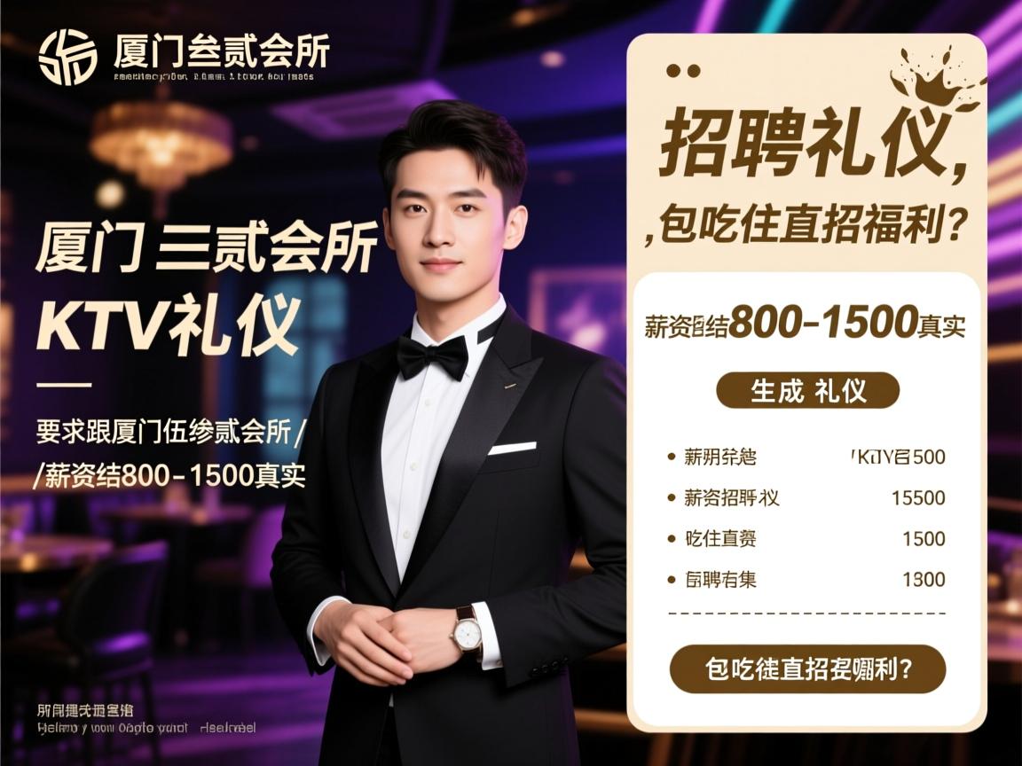 厦门伍叁贰会所KTV招聘礼仪,包吃住直招福利有哪些？,薪资日结800-1500起是否真实？