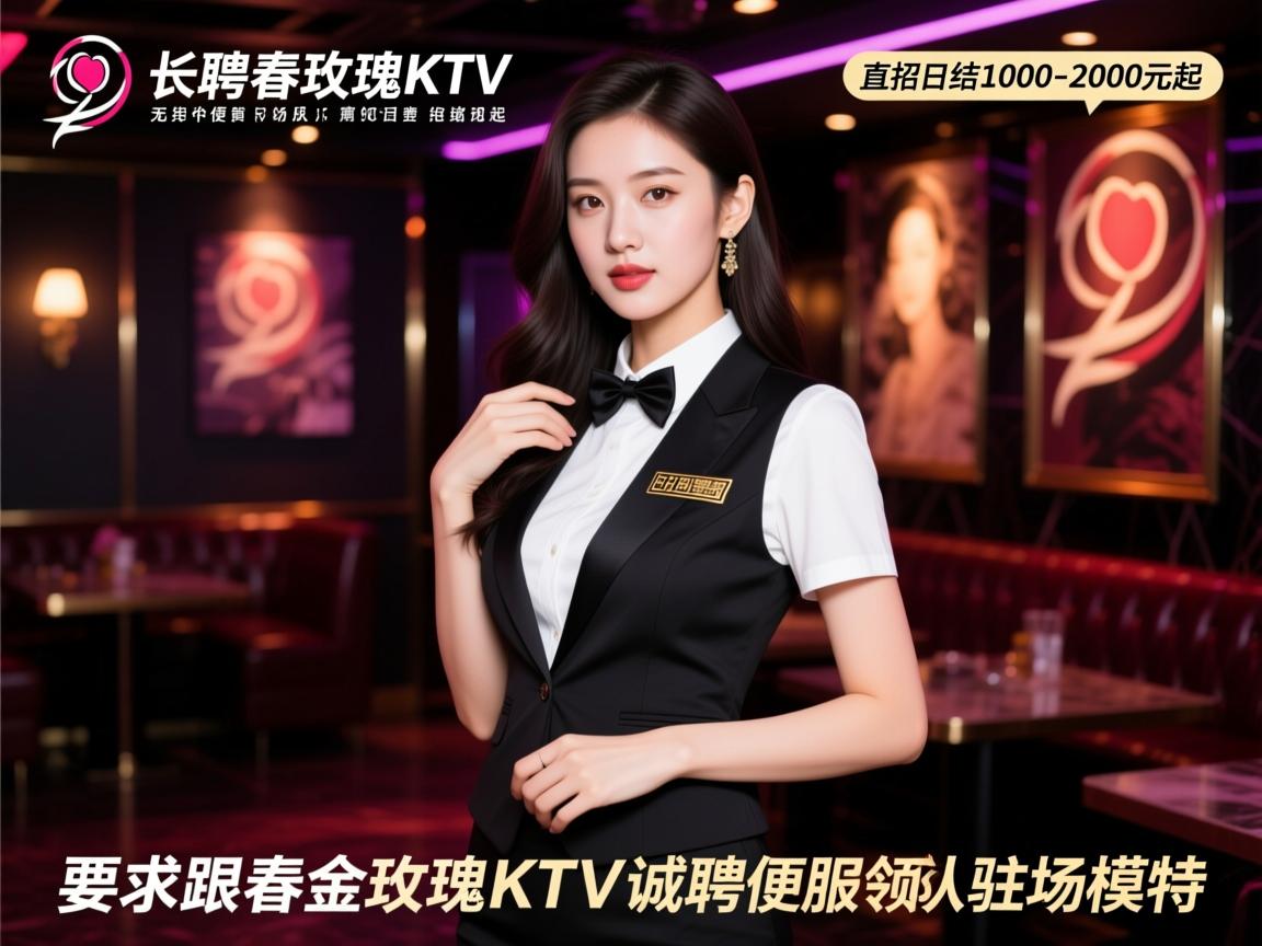 长春金玫瑰KTV诚聘便服领队驻场模特,直招日结1000-2000元起,无押金报销路费