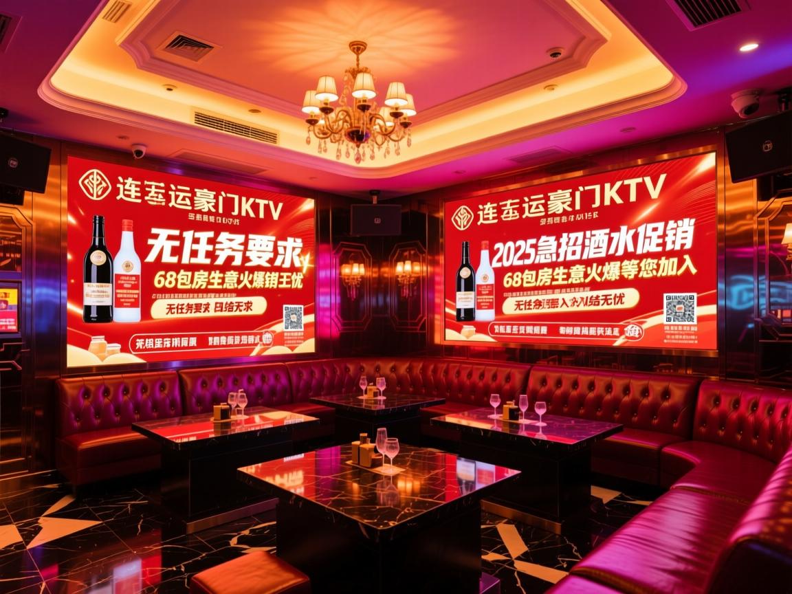 连云港豪门KTV2025急招酒水促销,日结无忧,无任务要求,68包房生意火爆等您加入