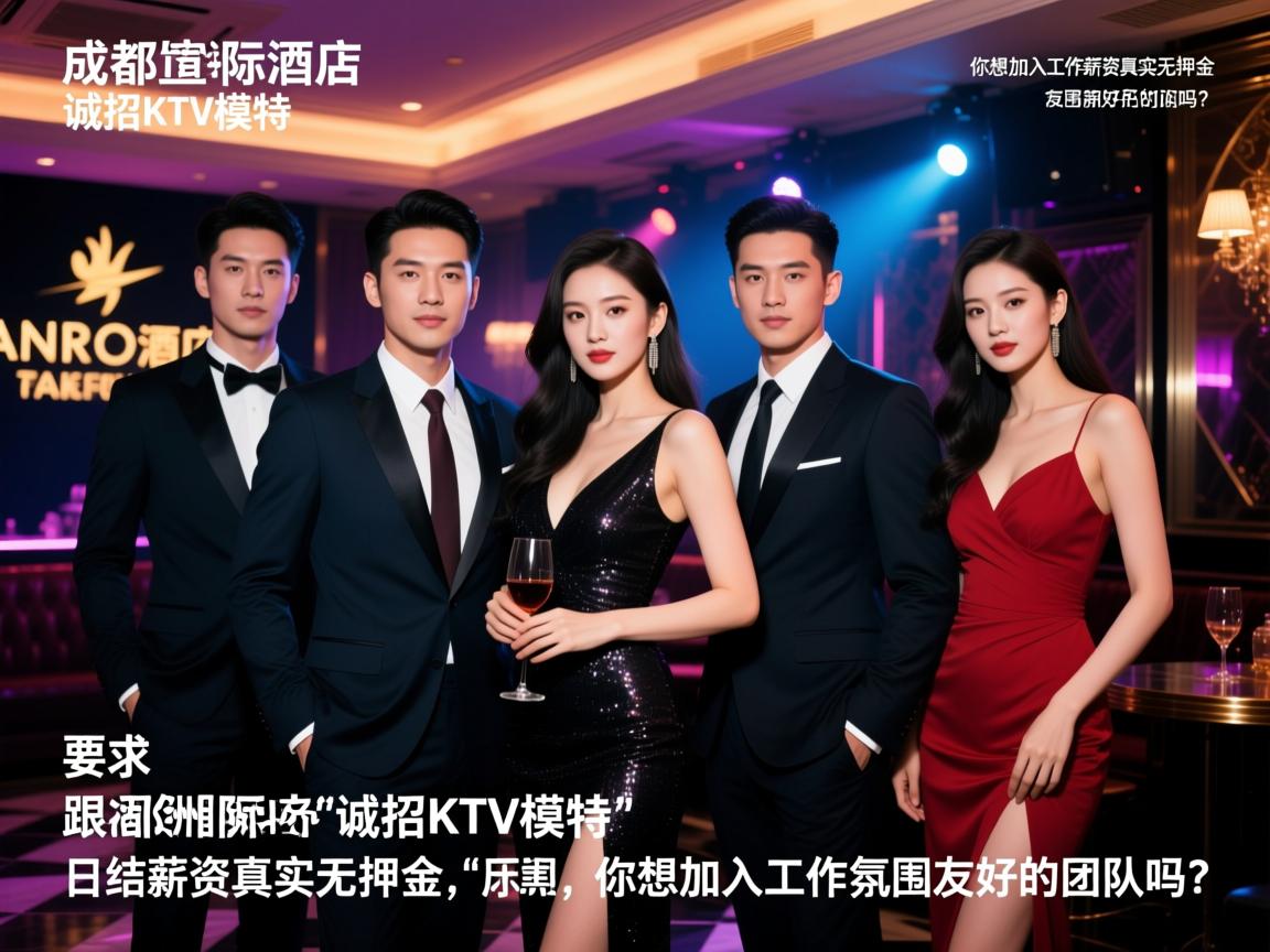 成都洲际酒店夜场诚招KTV模特,日结薪资真实无押金,你想加入工作氛围友好的团队吗？