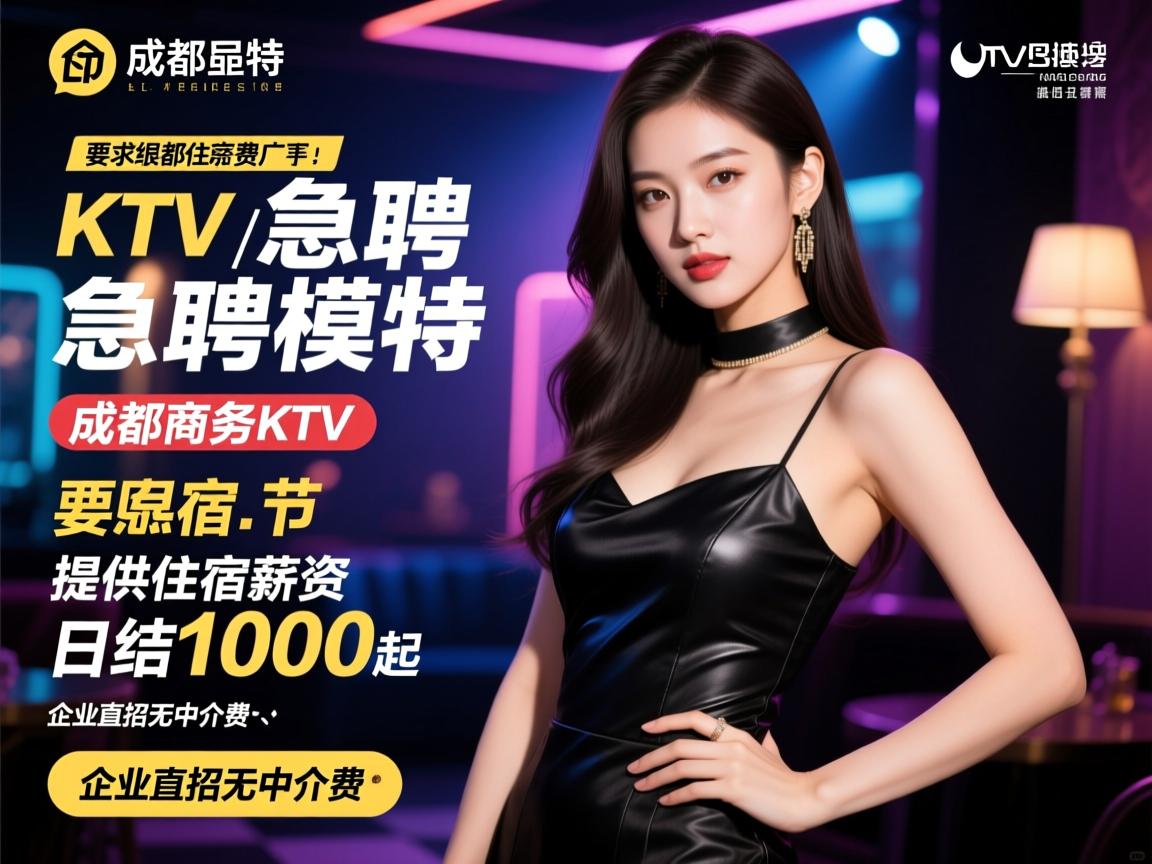 成都商务KTV急聘模特,提供住宿薪资日结1000起,企业直招无中介费 成都商务KTV急聘模特,提供住宿薪资日结1000起,企业直招无中介费