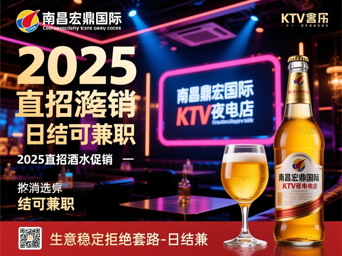 南昌鼎宏国际KTV夜总会2025直招酒水促销-生意稳定拒绝套路-日结可兼职