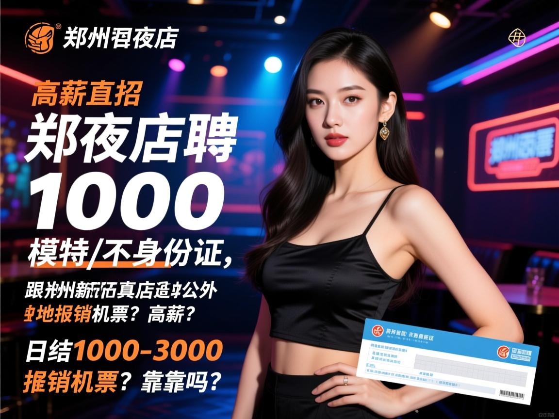 郑州新开夜店招聘1000模特/不用身份证，高薪直招是否真的外地报销机票？日结1000-3000靠谱吗？
