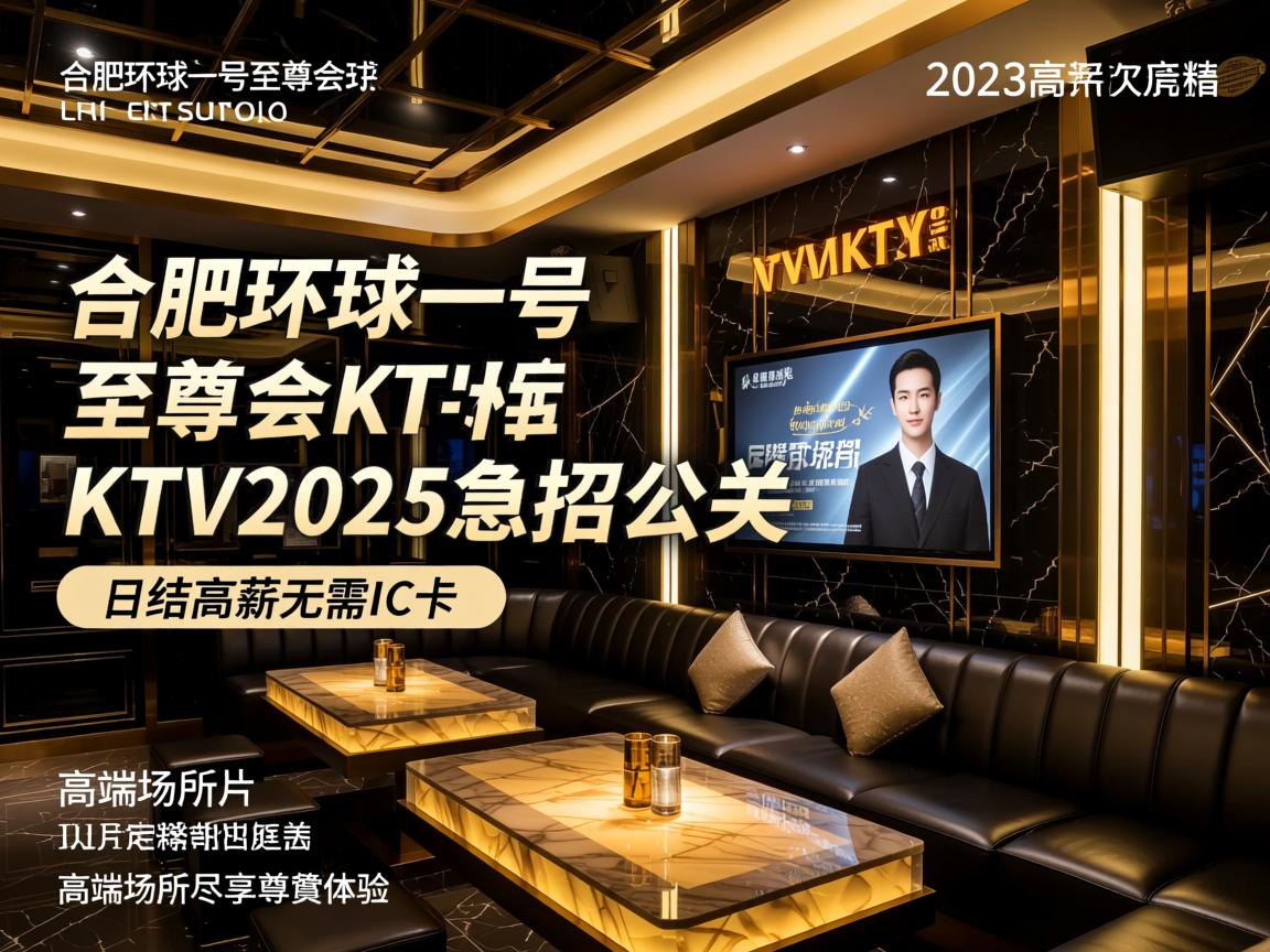 合肥环球一号至尊会KTV2025急招公关，日结高薪无需IC卡，高端场所尽享尊贵体验