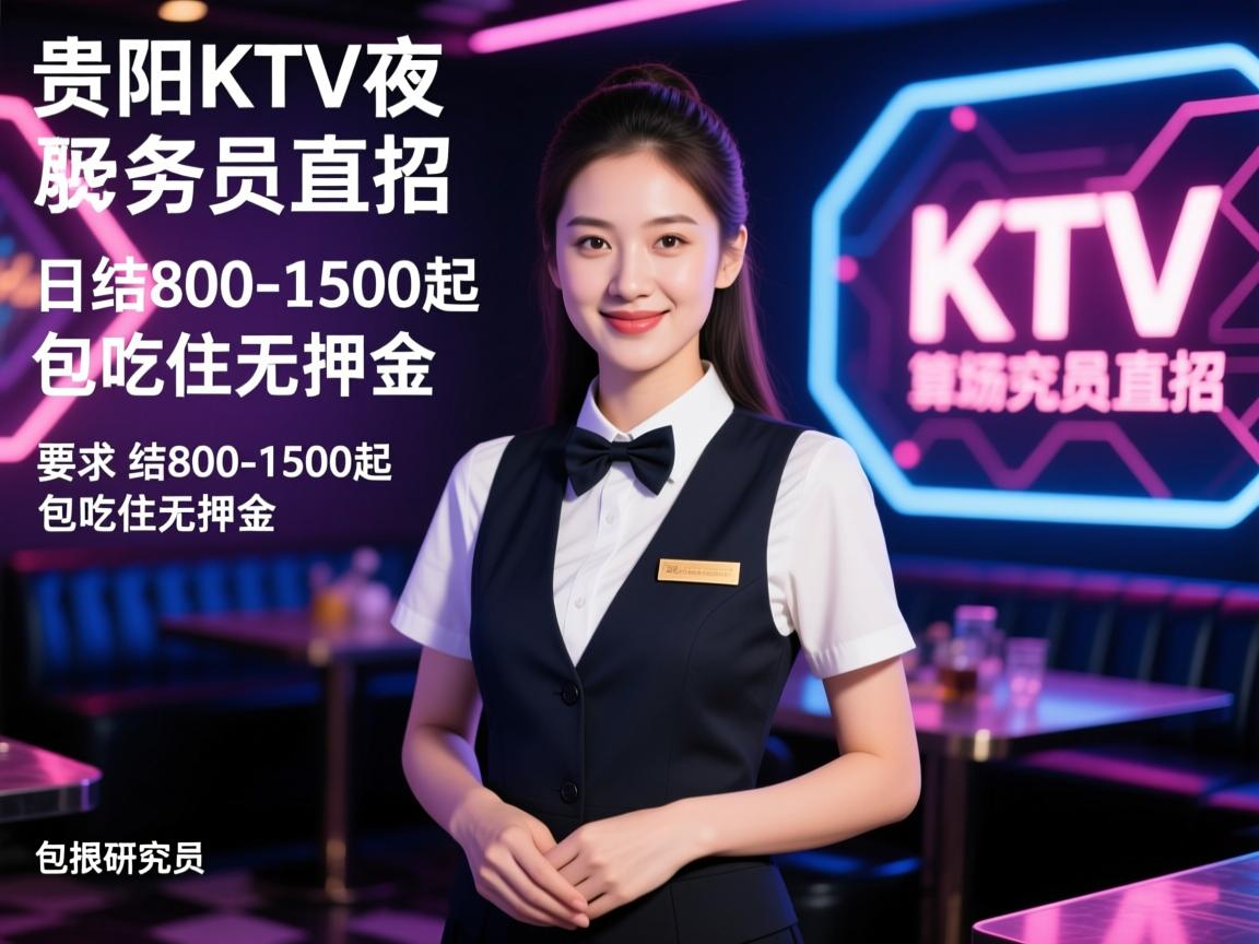 贵阳KTV夜场服务员直招，日结800-1500起，包吃住无押金，算法研究员