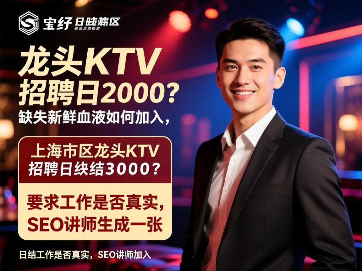 上海市区龙头KTV招聘日结2000？缺失新鲜血液如何加入，日结工作是否真实，SEO讲师