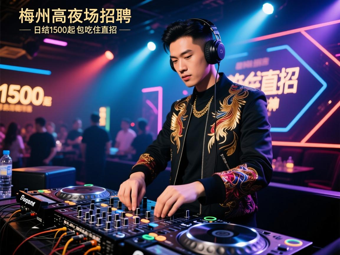 梅州高端夜场招聘DJ日结1500起,包吃住直招,无经验可培训,贴吧大神