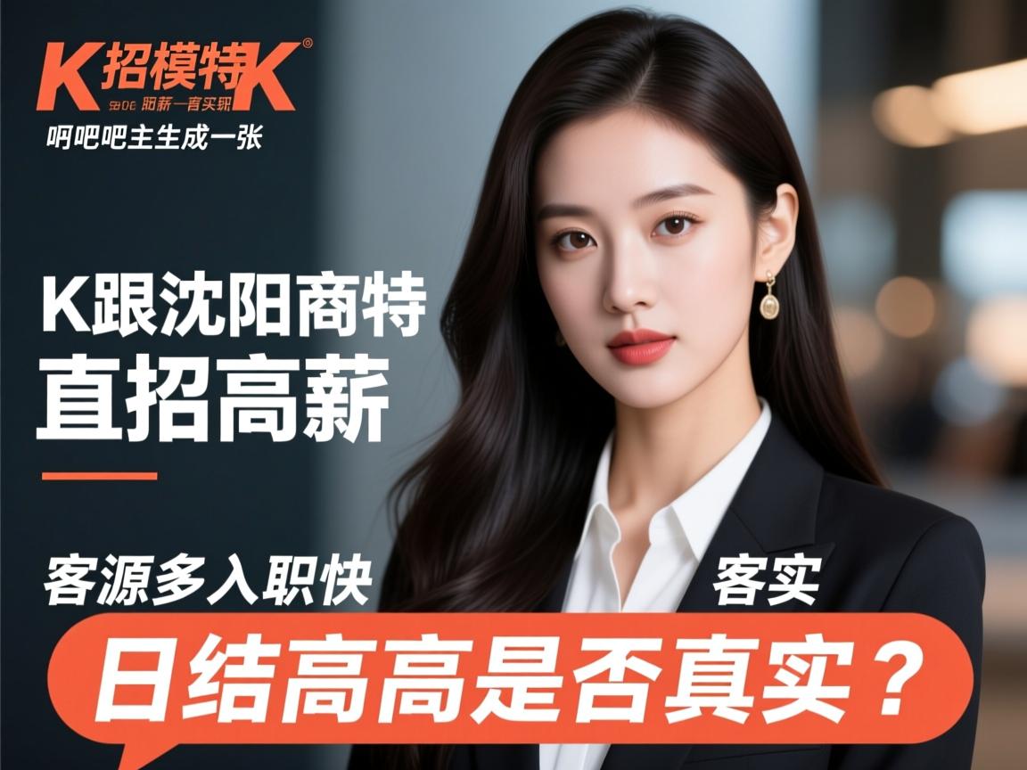 沈阳商K直招模特，日结高薪是否真实？客源多入职快如何实现，贴吧吧主