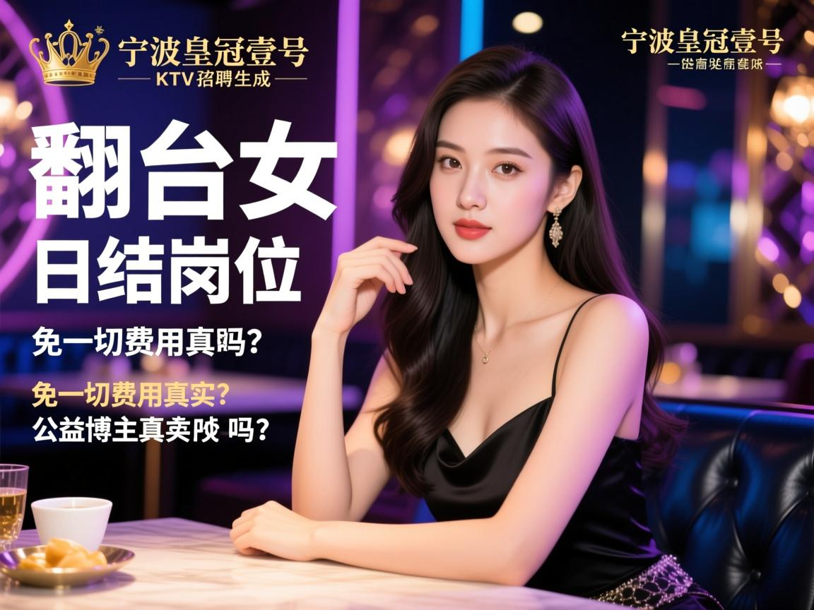 宁波皇冠壹号KTV招聘女孩日结岗位,翻台率高是否意味着收入更可观,免一切费用真实吗？公益博主