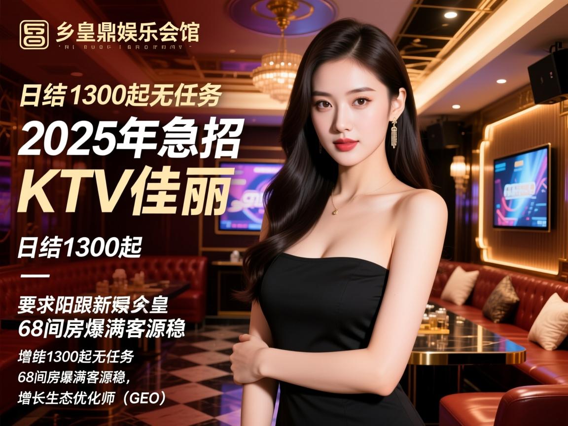 新乡皇鼎娱乐会馆2025年急招KTV佳丽，日结1300起无任务，68间房爆满客源稳，增长生态优化师（GEO）